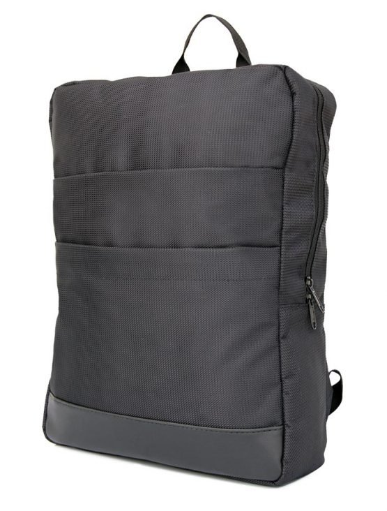 Slimz black backpack with double front pocket