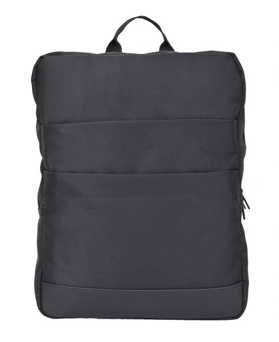 Slimz black backpack with double front pocket - Image 3