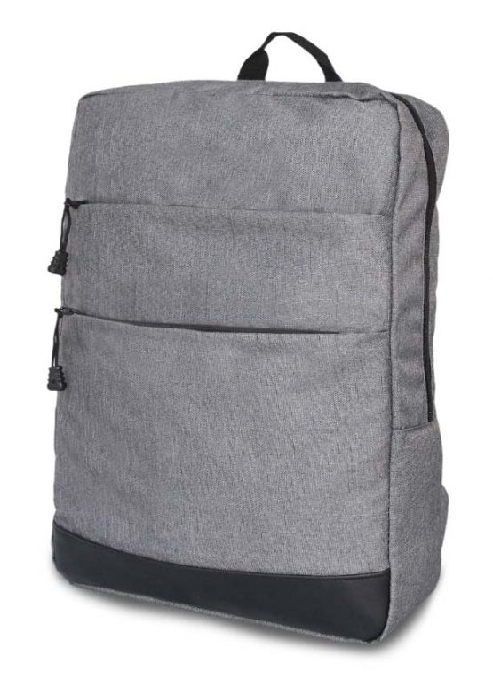 Slimz gray backpack with double front pocket