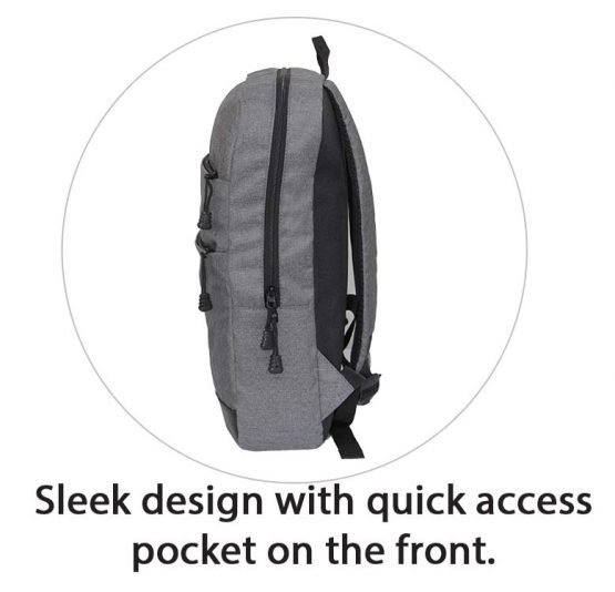 Slimz gray backpack with double front pocket - Image 4