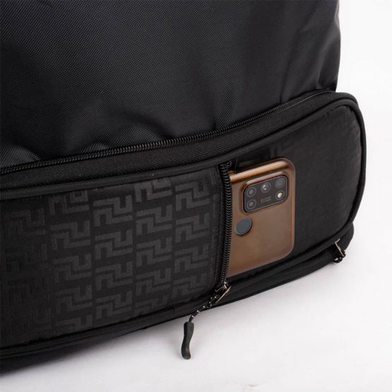 Folding shopping bag with Zippered pocket | Phone, wallet pocket outside - Image 3