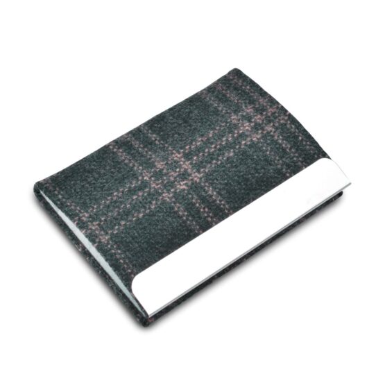 Tweed Gray Set of 4: Multi use Passport holder, Wallet, Card holder, Metal Pen - Image 4