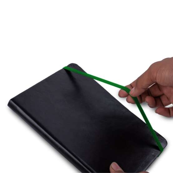 Colorful Laser engrave notebook with Memorandum & Hard bound cover | Elastic band and ribbon | Logo matches band color - Image 6
