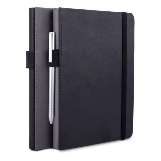 Alpha A5 notebook with Pen Slot | Two tone finish | With memorandum, Fastener & Bookmark ribbon - Image 4