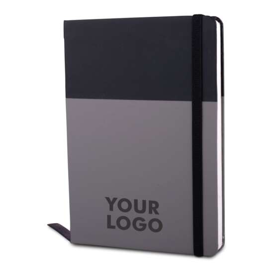 Optima Two tone A5 notebook with Fastener | With memorandum & Bookmark ribbon - Image 2