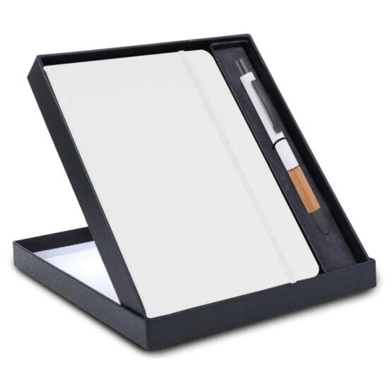 Classic Notebook Gift set: A5 Elastic Notebook With Metal Bamboo Pen