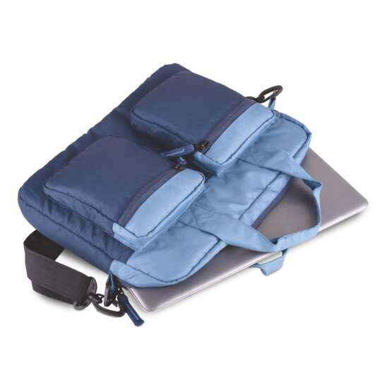 Slim 2 tone Laptop bag | Double outside pockets - Image 2