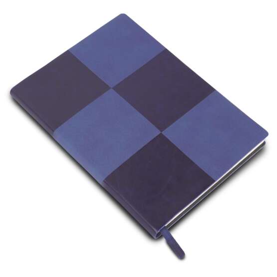 Checkered 2 tone Notebook with bookmark ribbon