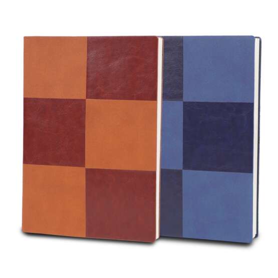 Checkered 2 tone Notebook with bookmark ribbon - Image 3