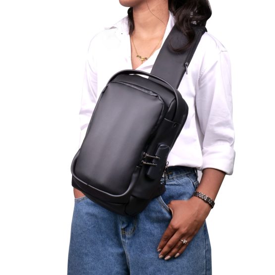 Nomad: Premium travel sling bag with Side lock | Water-Resistant build with 4 pockets | Perfect for travel - Image 4