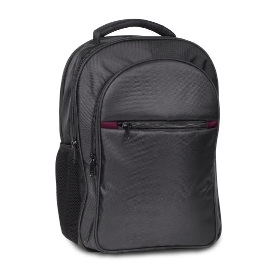 Summit Lite: Classic backpack with spacious construction & maroon highlights | 4 zipper pockets & 2 side mesh pockets | Stroller carry strap