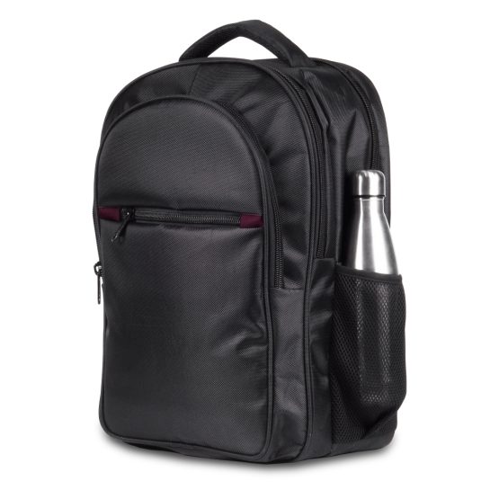 Summit Lite: Classic backpack with spacious construction & maroon highlights | 4 zipper pockets & 2 side mesh pockets | Stroller carry strap - Image 3