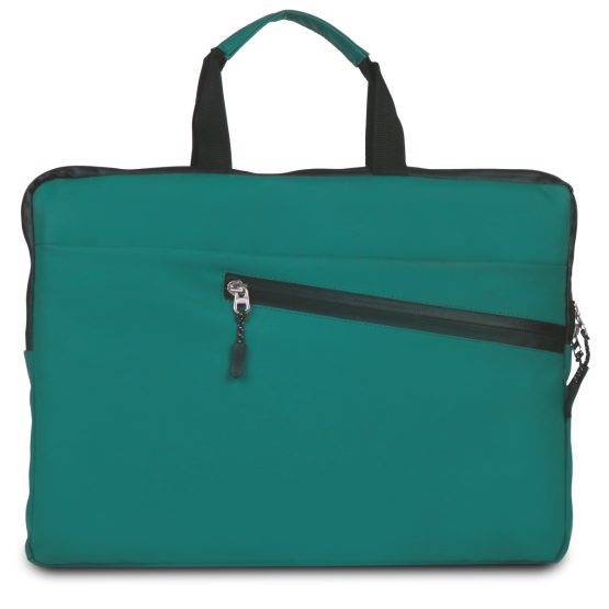 Teal: Water Resistant Laptop Sleeve with Soft inner lining | 3 outside spacious pockets | Soft touch fabric for gadget protection