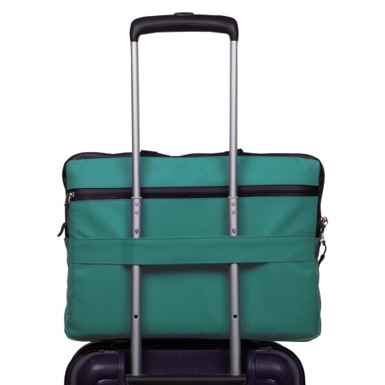 Teal: Water Resistant Laptop Sleeve with Soft inner lining | 3 outside spacious pockets | Soft touch fabric for gadget protection - Image 5