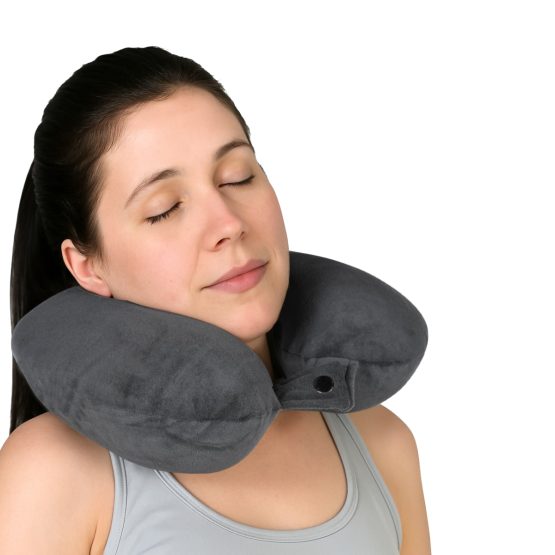 DriftMate: Travel Neck Rest Pillow - U Shaped with Soft fabric | 3 second bounce back memory foam